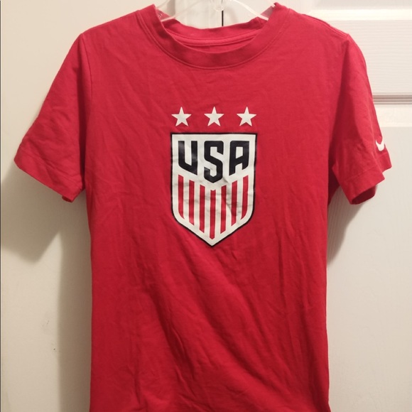 Nike USA National Team Crest Red Youth Teen T-Shirt - Picture 3 of 6